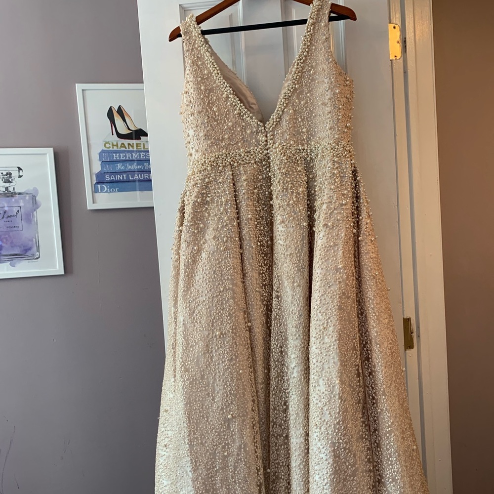 Long ball gown.